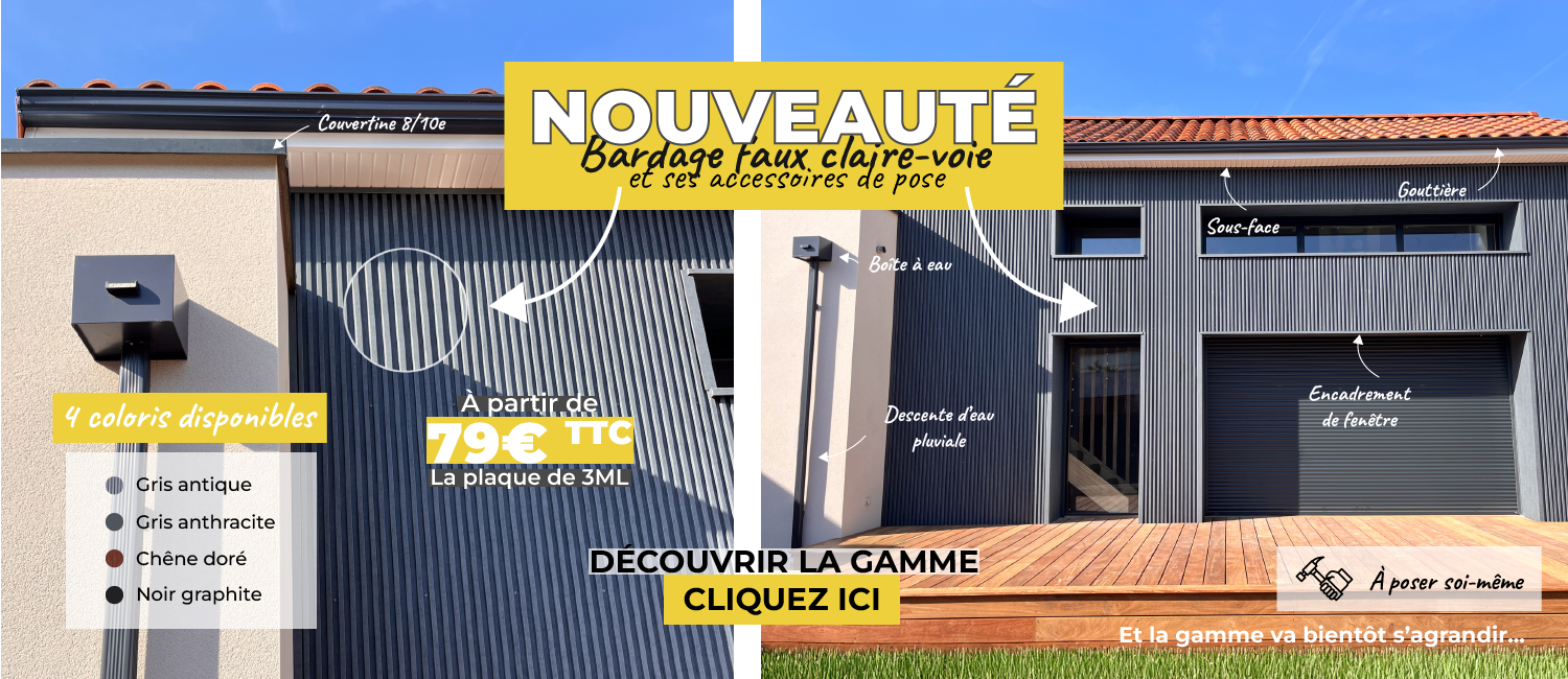 Aluhome vous propose sa nouvelle gamme de bardage en alu à poser soi-même !